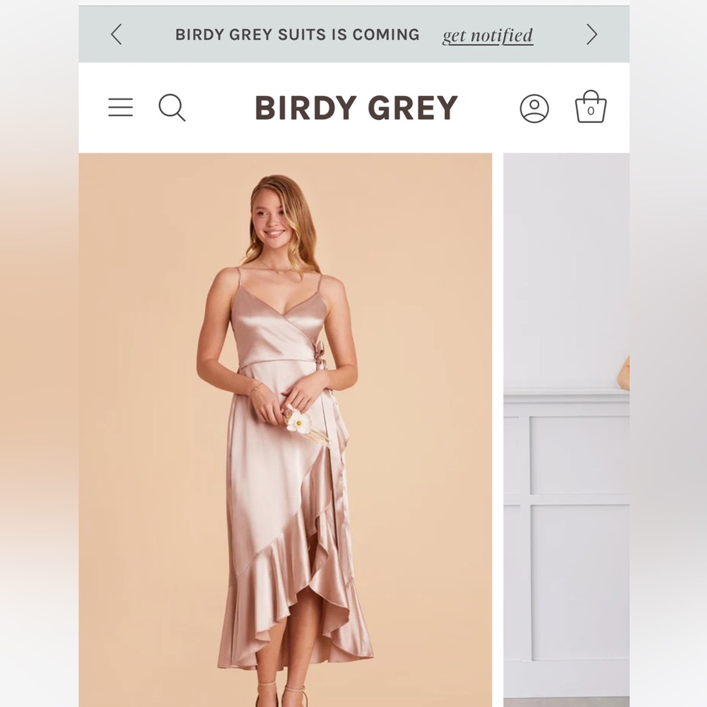 BIRDY GREY bridesmaid YC Midi Dress in Champagne